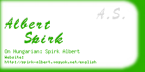 albert spirk business card